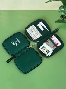 便攜式旅行醫藥包緊急組織者室外急救包 - 綠色 - 查看 5