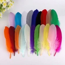 (50pcs/pack) 10-20cm Goose Feathers, Hard Large Fluffy Feathers, Diy Decorative Material, In Stock - Pink - View 4