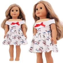 1件花卉圖案衣服適用於18英寸玩偶 - 白色 - 查看 5