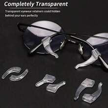 10pairs Silicone Ear Hook Anti-Slip Glasses Leg Ear Sleeve Bracket Fastener Clear Sunglasses Accessories Grip Anti-Fall Eyewear Holder Glasses Accessories For Women