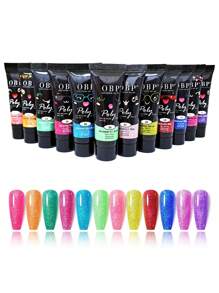 OBP 12 Pieces Poligel Nail For Basic Nail Decoration 15/30ml-1 - Purple - View 1