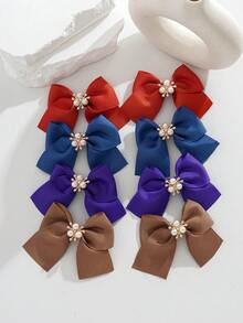 8件套多功能蝴蝶结发夹，韩式儿童发夹 - 彩色 - 查看 2