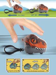 1入組套，男孩女孩恐龍玩具車，鑰匙扣，書包掛件，聖誕樹掛件，卡通侏羅紀霸王龍，三角龍，迅猛龍，甲龍，棘龍，食肉牛龍掛件，玩具掛件，鑰匙扣掛件，室內外，恐龍玩具最有趣精美兒童節日禮物，完美節日禮物 - 彩色 - 查看 5