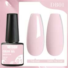 6 pièces Ensemble de vernis à ongles en gel pailleté nude, kit de manucure en gel UV/LED amovible à la mode pour l'automne/l'hiver, vernis à ongles de tamponnage, coffret cadeau de soins des ongles pour femmes - Multicolore - Voir 7