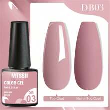 6 pièces Ensemble de vernis à ongles en gel pailleté nude, kit de manucure en gel UV/LED amovible à la mode pour l'automne/l'hiver, vernis à ongles de tamponnage, coffret cadeau de soins des ongles pour femmes - Multicolore - Voir 3