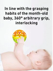 蒙特梭利玩具-感官球嬰兒感官玩具1-3紋理手球,嬰兒拼音玩具3-6 9個月大的嬰兒玩具,適用於0-12個月的嬰兒和幼兒（一些零件隨機發送） - 彩色 - 查看 5