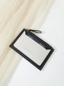 SOUTHLAND&KANGAROO 字母凸出的雙色卡片夾，纖薄輕巧便攜，可放現金、識別證、信用卡、等細小物件，適用於生日禮物、情人節、女性、女孩、少女、大學生、白領女性、假期、週年紀念、公司禮物等贈品。 - 黑色 - 查看 4