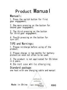 1 pièce Ventilateur de bureau rechargeable 300 mAh GS-02, portable