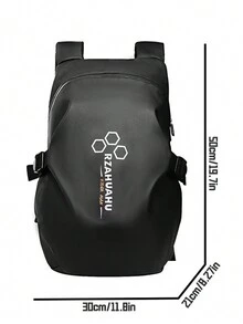 Bolso De Casco De Motocicleta Porta Casco De Cara Completa, Mochila Impermeable Y De Gran Capacidad Para Moto Equipaje Para Viajes Y Paseos - Negro - Ver 7