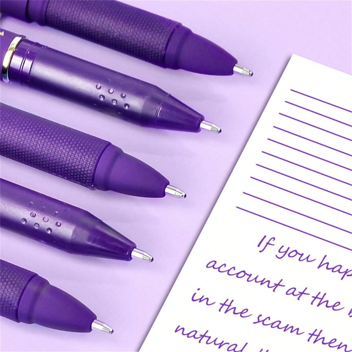 3 pieces/6 pieces of purple Rollerball pen, fast drying purple
