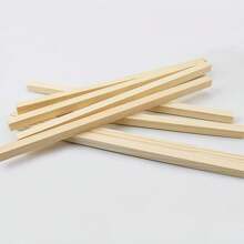 15pcs/pack 0.5*0.5inch Pine Wood Sticks Square Dowel Rods For Diy Handcraft Model Material - Natural color of logs - View 5