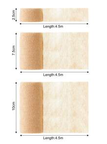 14.7 英尺自粘绷带 - 运动弹性支撑便携式绷带，多种尺寸，适用于运动健身保护、手指脚踝保护、肘部和膝盖保护、跑步、登山自粘绷带 - 黃色 - 查看 2