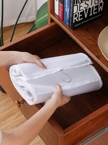 1 件挂式布质收纳袋，适用于钱包、衣柜衣架的多层防尘罩 - 白色 - 查看 7