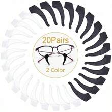 10pairs Silicone Ear Hook Anti-Slip Glasses Leg Ear Sleeve Bracket Fastener Clear Sunglasses Accessories Grip Anti-Fall Eyewear Holder Glasses Accessories For Women