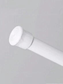 1pc Telescopic Multi-functional Shower Curtain Rod - White - View 4
