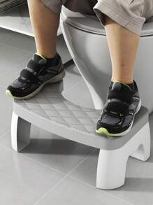 1 Pieza Taburete De Uso Doméstico Para El Baño, Taburete Antideslizante - Gris - Ver 2