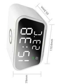 15w 无线充电器，带数字时钟和温度显示功能，带无线充电的闹钟，兼容 Apple iPhone、iPad、Android 手机，无线快速充电，周末模式，贪睡，卧室 LED 时钟，床头，日出闹钟，卧室唤醒灯，送给家人、朋友、孩子、生日、圣诞节、冬季、女朋友、男朋友的礼物 - 白色 - 查看 6