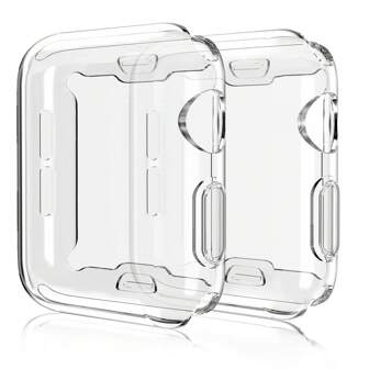 2 Packs Clear Full Cover Watch Case & Screen Protector Tpu High Definition Transparent Ultra Thin Case Compatible With Apple Watch Series 1/2/3/4/5 & 6 (All Sizes)