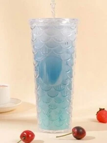 Glass With Straw Mermaid Tail Design With Glitter Different Models Alazar Design - Multicolor - View 5