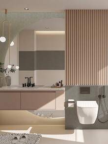Pegatinas Autoadhesivas Para Azulejos De Pvc, Papel Tapiz De Color Puro De Mármol Sintético Para Cocina, Baño, Decoración De Pared Del Hogar, 11,81x7,87 Pulgadas, 4 Uds. - Gris Claro - Ver 6