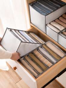 A White Layered Storage Bag Foldable Non-Woven Fabric Suitable For Clothing Storage - White - View 4