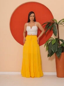 Women Skirts - Yellow - View 2