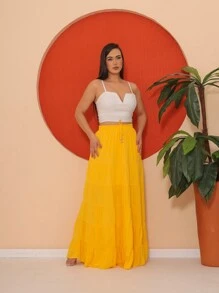 Women Skirts - Yellow - View 3