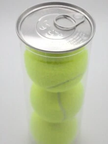 3 Pelotas De Tenis De Alta Elasticidad En Lata. - Amarillo - Ver 2