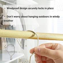 1pc Stainless Steel Pants Hanger Rack With 10 Clips, Space-saving Hanging Clothes Organizer For Heavy Clothes - Grey - View 3