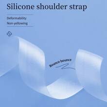 2pcs Clear Shoulder Straps Anti-slip Bra Straps Invisible Bra Straps With Buckles For Strapless Dresses And Tops