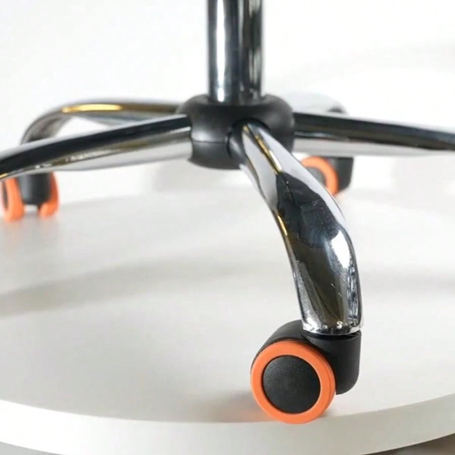 8pcs/set Orange Color Caster Shoes Luggage Wheel Cover, Noise Reduction