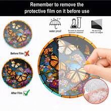 1pc Butterfly Pattern Acrylic Ornament for Wall Window Decor,  Home Decorations - Multicolor - View 5