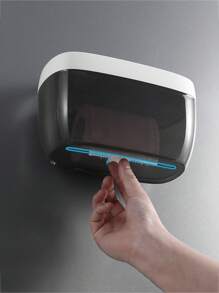 1 件免打孔防水衛生紙巾盒、方便紙捲盒、電話遙控器和浴室、衛生間儲物架 - 黑色 - 查看 2