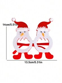 1入組聖誕節裝飾亮片聖誕節眼鏡框,亮片麋鹿、聖誕老人、雪人眼鏡,成人兒童禮物,新年聖誕派對裝飾、照片道具用品