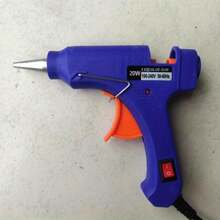 1 Set, Mini Hot Glue Gun, 20W, Use 7mm Glue Gun Sticks, For Crafts School DIY Arts Home Quick Repairs - Blue - View 2