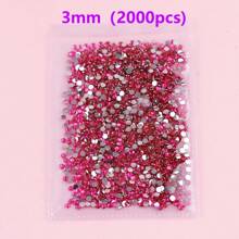 Đá giả kim cương nhựa 2mm - 6mm nhiều màu sắc, không cần keo nóng, dạng phẳng, dùng để trang trí móng tay, cốc, chai, ly, điện thoại, phụ kiện trang điểm DIY, dụng cụ làm móng. - Bạc - Xem 6