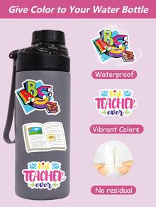 100 piezas Pegatinas feliz Día del Maestro adecuado para uso diario - Día del Maestro-2 - Ver 5