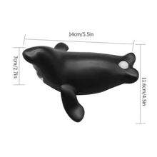 1pc Black Cute Sea Lion Shaped Induction Lamp, Rechargeable