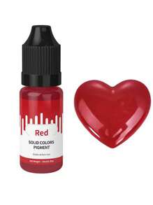 10 毫升純色或柔和色滴膠樹脂著色劑,適合 Diy 手工製作 - 紅色 - 查看 1