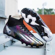 WEJIESS Wejiess Unisex New Arrival Ag Studs Anti-Slip Football Training Shoes Outdoor Soccer Boots Professional Sports Shoes (High/Short Stud) Ronaldo  Cleats