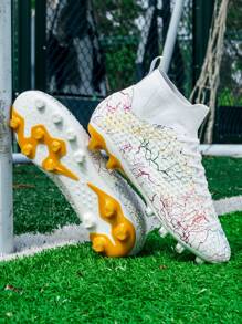 Lightweight Breathable Classic Fashionable Low-cut Popular Outdoor Sports Student Soccer Training Shoes - White - View 3