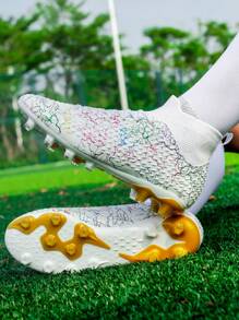 Lightweight Breathable Classic Fashionable Low-cut Popular Outdoor Sports Student Soccer Training Shoes - White - View 2