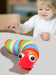 Colorful Caterpillar Fidget Toy For Kids Stress Relief - Red - View 1