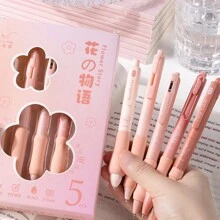 高端簡約圓珠筆套裝,5入組或6入組 - 粉色 - 查看 1