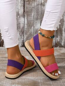 Ladies' Lightweight Foam Soft Bottom Slip-On Sandals With Strap, Comfortable And Breathable - Multicolor - View 4