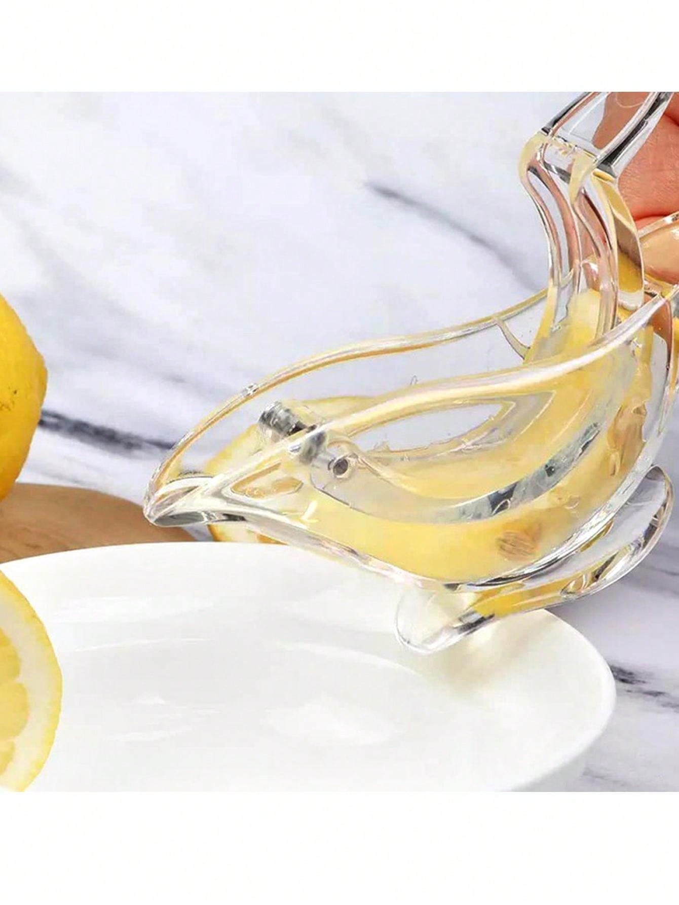 Mini Manual Lemon Juicer, Transparent Portable Handheld Fruit Squeezer