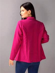 Women Blazers - 玫紅色 - 查看 2