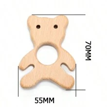 3pcs Beech Wood Beading Kit For Diy Crafts, Unpainted Jewelry Making, Animal Shaped Decoration - 3Pcs - View 35
