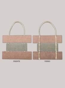 Decorative MDF Plate With Rope 28x22.3cm - Đồng - Xem 3