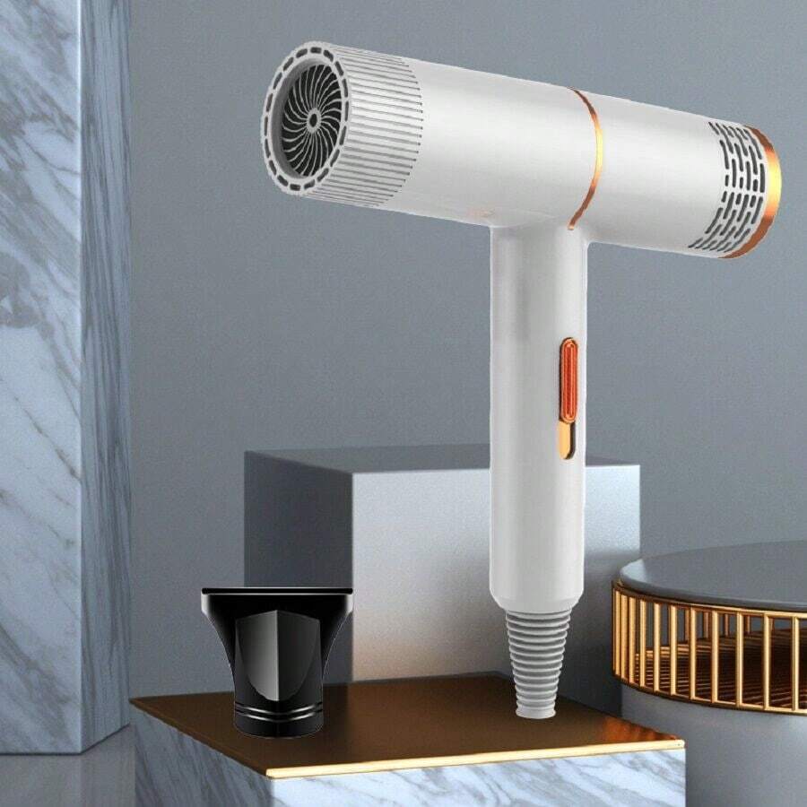 負離子保護專業美髮風筒,快速乾燥和強風沙龍風筒,輕便便攜型旅行風筒,適用於家庭宿舍使用的護髮風筒 - 白色 - 查看 1